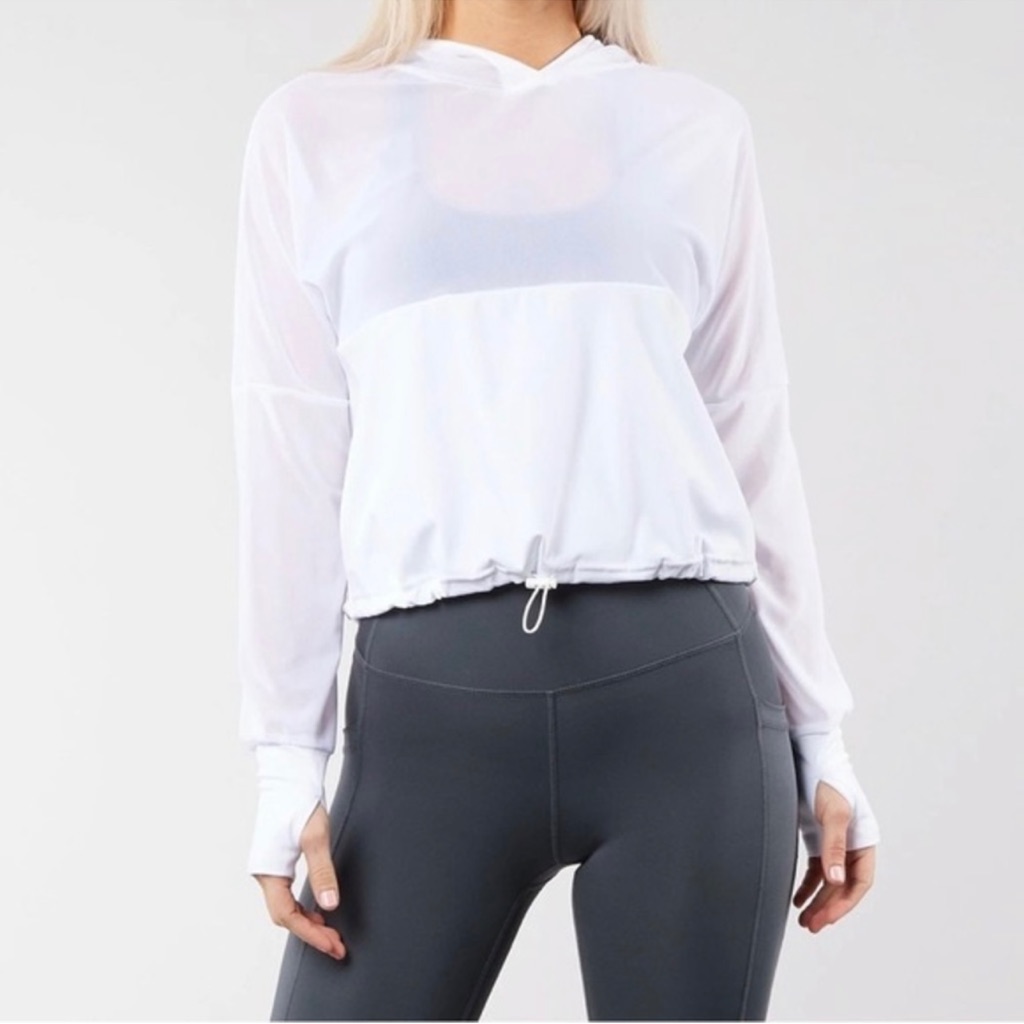 White Mesh Pullover